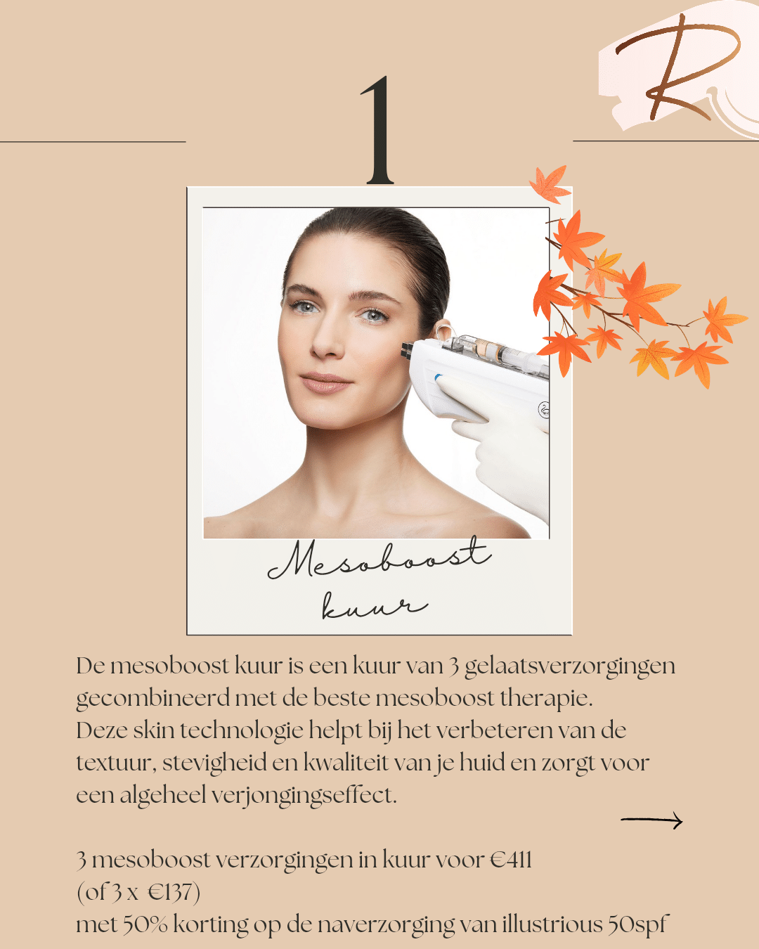 3 mesoboost verzorging en naverzorging bij Relaxo beautysalon